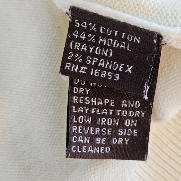 J. McLaughlin Mens Cream 1/4 Zip Sweater Soft Knit Cotton Size Medium - Picture 9 of 9